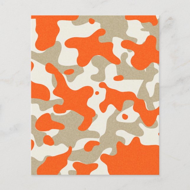 Flyer marisaL-camo013 ORANGE TAN BEIGE CAMOUFLAGE PATTER (Frente)