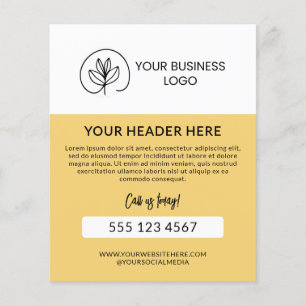 Flyer Marketing de Chamadas de Hoje Amarelo Elegante Fot