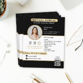 Flyer Marketing de Código QR de Foto Notícia Dourada na