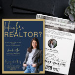 Flyer Marketing de Imóveis Profissionais de Realtor Pers<br><div class="desc">O Marketing de Imóveis Profissionais do Realtor Personalizado, uma ferramenta elegante e eficaz, talhada para elevar seus esforços de marketing imobiliário. Projetado com um sofisticado esquema de cores azul e ouro, este folheto incorpora profissionalismo e estilo, fazer perfeito para captar a atenção de clientes potenciais. Este versátil material de marketing...</div>