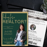 Flyer Marketing de Imóveis Profissionais de Realtor Pers<br><div class="desc">O Folheto de Marketing de Imóveis Profissionais do Realtor Personalizado, uma ferramenta sofisticada e altamente eficaz projetada para elevar seus esforços de marketing de imóveis. Este folheto apresenta um cartão pessoal de vizinhança com fotografia, permitindo-lhe ligar-se ao seu público a nível pessoal. Misturando perfeitamente elegância e funcionalidade, o folheto apresenta...</div>