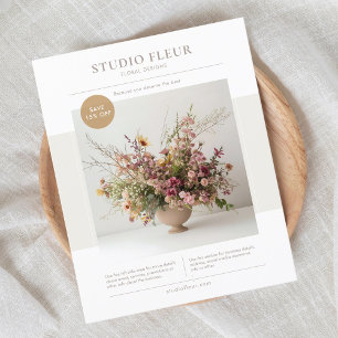 Flyer Marketing de Negócios Floral de Foto Moderno