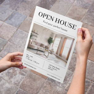 Flyer Marketing do Realtor do Agente do Open House para 