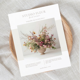Flyer Marketing Floral de Foto Moderno para Pequenas Emp