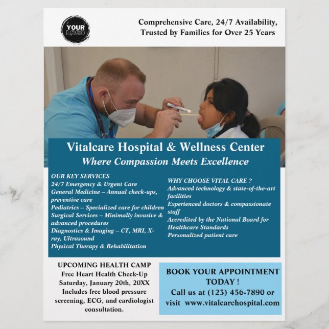 Flyer Marketing hospitalar ou Clínico (Frente)