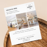 Flyer Marketing para empresa de fotos mínimo do logotipo<br><div class="desc">Simples passageiro de negócios.</div>