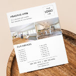 Flyer Marketing para empresa de fotos mínimo do logotipo<br><div class="desc">Simples passageiro de negócios.</div>