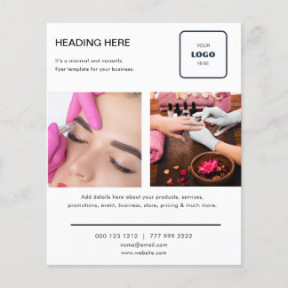 Flyer Marketing para empresa de fotos mínimo do logotipo