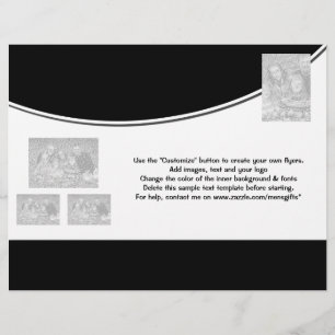 Flyer Marketing relativo à promoção branco do preto d