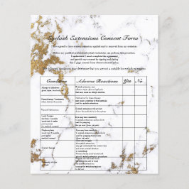 Flyer Mármore Branco de Isenção de Responsabilidade de E