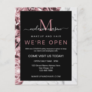 Flyer Mármore Branco Realista Realista Realista de Tendê