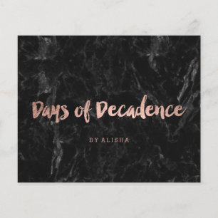 Flyer Mármore cor-de-rosa do preto da tipografia do our