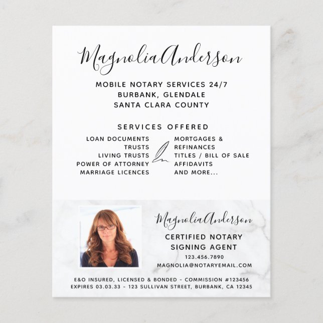 Flyer Mármore do Serviço Notório Móvel (Frente)