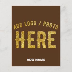 FLYER MARROM PERSONALIZÁVEL MODERNO ESTILOSO VERIFICADO 