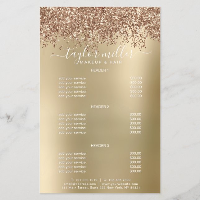 Flyer Máscara lente de ouro e rosa de na moda para elega (Frente)