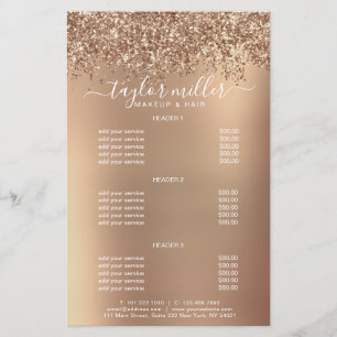Flyer Máscara lente de ouro e rosa de na moda para elega