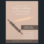 Flyer Massagem de Escultação do Corpo Moderno Contornand<br><div class="desc">Corpo e Esculpimento de Corpo para Terapêutica de Massagem - Folheto de Terapia de Madeira</div>