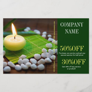 Flyer Massagem dos TERMAS da beleza do óleo essencial d