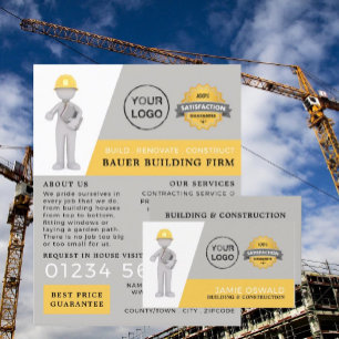 Flyer Master Builder, Building Firm, Builders Advert
