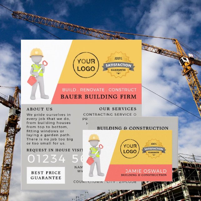 Flyer Master Builder, Building Firme, Builders Advert (Criador carregado)