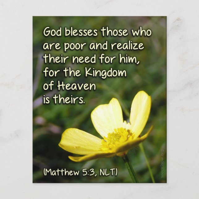 Flyer Matt 5v3 - Deus abençoe os pobres (Frente)