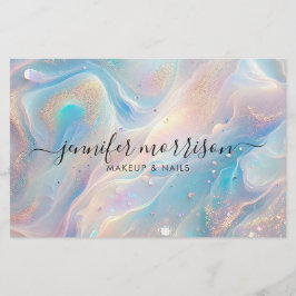 Flyer Maturação Dourada da luz azul holográfica opal, be