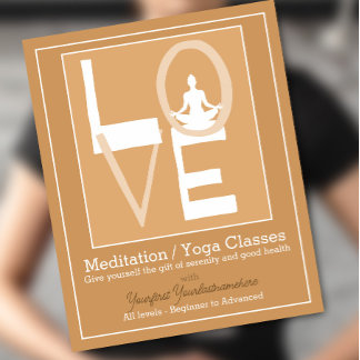 Flyer Meditação de Classe YOGA AMAR Terapêutica de Saúde