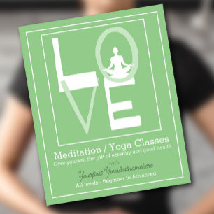 Flyer Meditação de classe YOGA Meditação de classe AMOR 