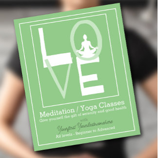 Flyer Meditação de classe YOGA Meditação de classe AMOR