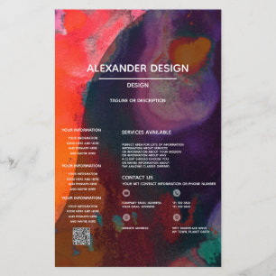 Flyer Meditação de Cores   Arte em Aquarela Abstrata