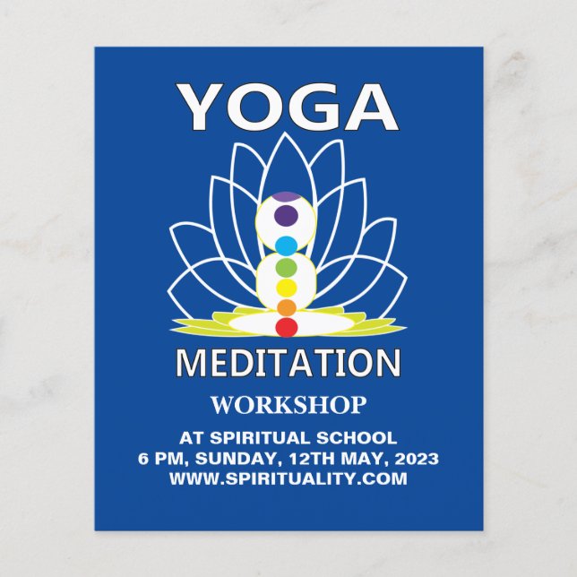Flyer Meditação de Yoga (Frente)