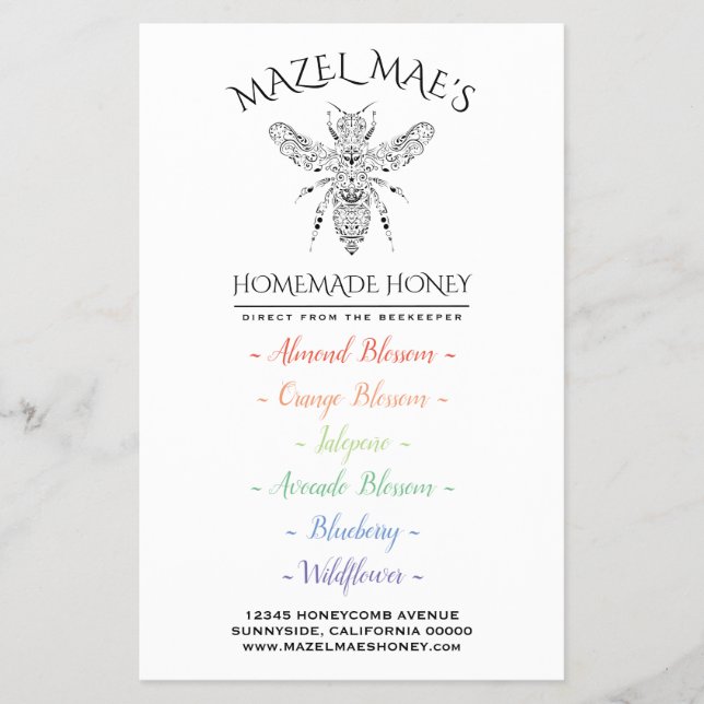 Flyer Mel caseiro personalizado (Frente)