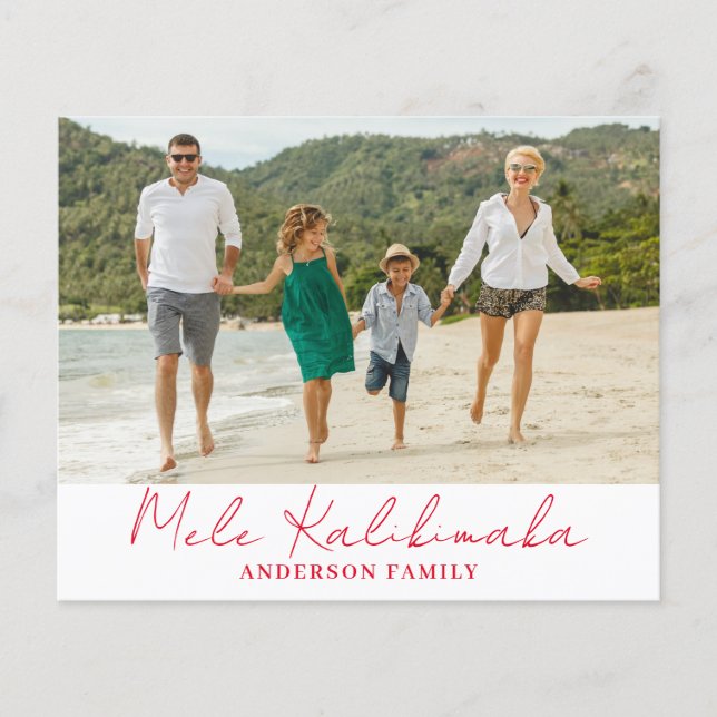 Flyer Mele Kalikimaka Foto de Natal do Orçamento do Hava (Frente)