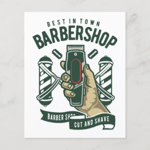 Flyer Melhor Logotipo Vintage de Barbearia