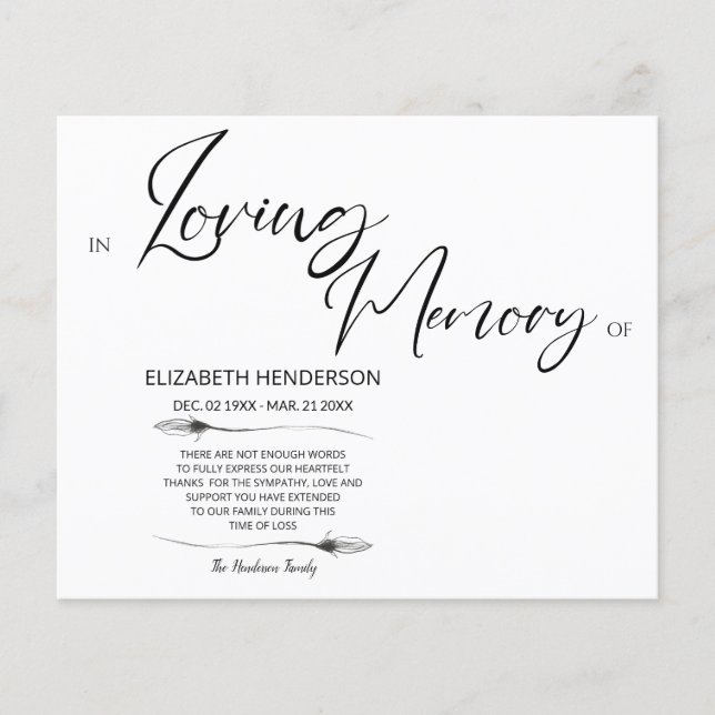 Flyer Memória de simpatia orçamentária /Obrigado. (Frente)