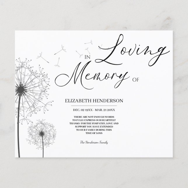 Flyer Memória de simpatia orçamentária /Obrigado. (Frente)