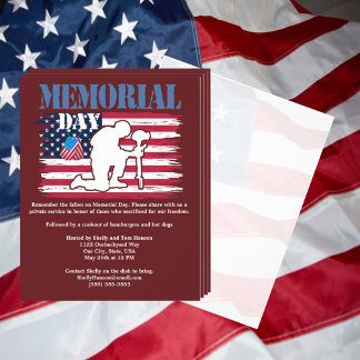 Flyer Memorial Day Lembrança de Fallen Flag Cookout