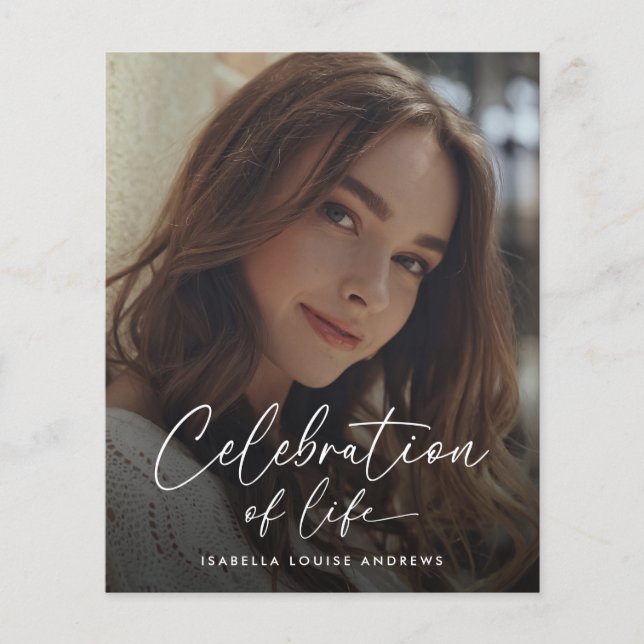 Flyer Memorial do Orçamento Foto Moderna Celebração da V (Frente)