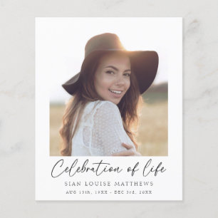 Flyer Memorial Minimalista do Orçamento Celebração da Vi