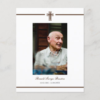 Flyer Memoriam Lembrança: Foto de Aviso de Morte