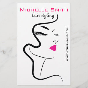 Flyer Menina com cabelo ondulado Ícone de marca de cabel