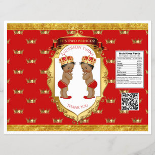 Flyer Meninos Gêmeos Afro-Americanos Saco de Batata Frit