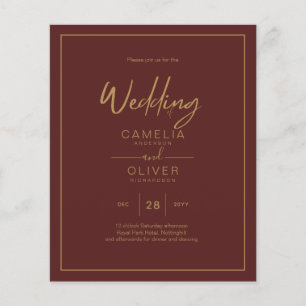 Flyer MENOR ORÇAMENTO Dourado Script de Texto Elegante M