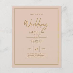 Flyer MENOR ORÇAMENTO Dourado Script de Texto Elegante M