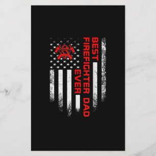Flyer Mens Vintage EUA: Melhor Bombeiro Bandeira America