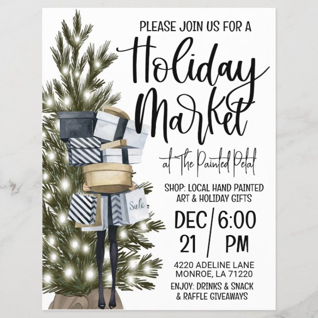 Flyer Mercado de férias (Frente)