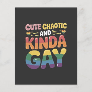 Flyer Mês do Orgulho LGBTQ Bastante Chaótico e Gay