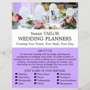 Flyer Mesa de casamento, Planejador de Eventos de Casame