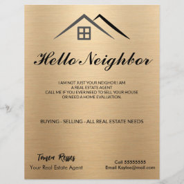 Flyer Metálico luxuoso Dourado