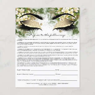 Flyer Microlâmina Dourada de isenção de responsabilid